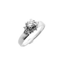 White gold entourage ring with diamond | 0.48 ct.