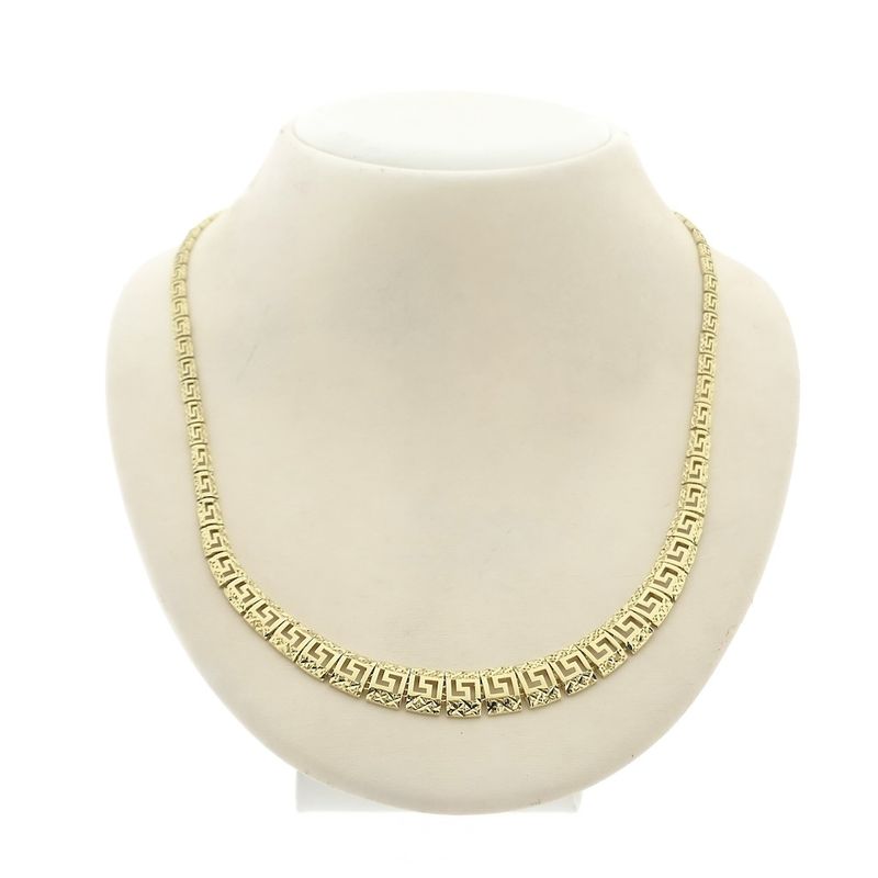Image 1 of 18K Gold Meander Necklace | 47 cm