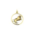Image 1 of Gold zodiac sign pendant; Taurus