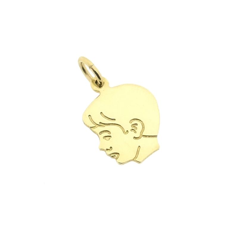 Image 7 of Gold pendant child's head boy