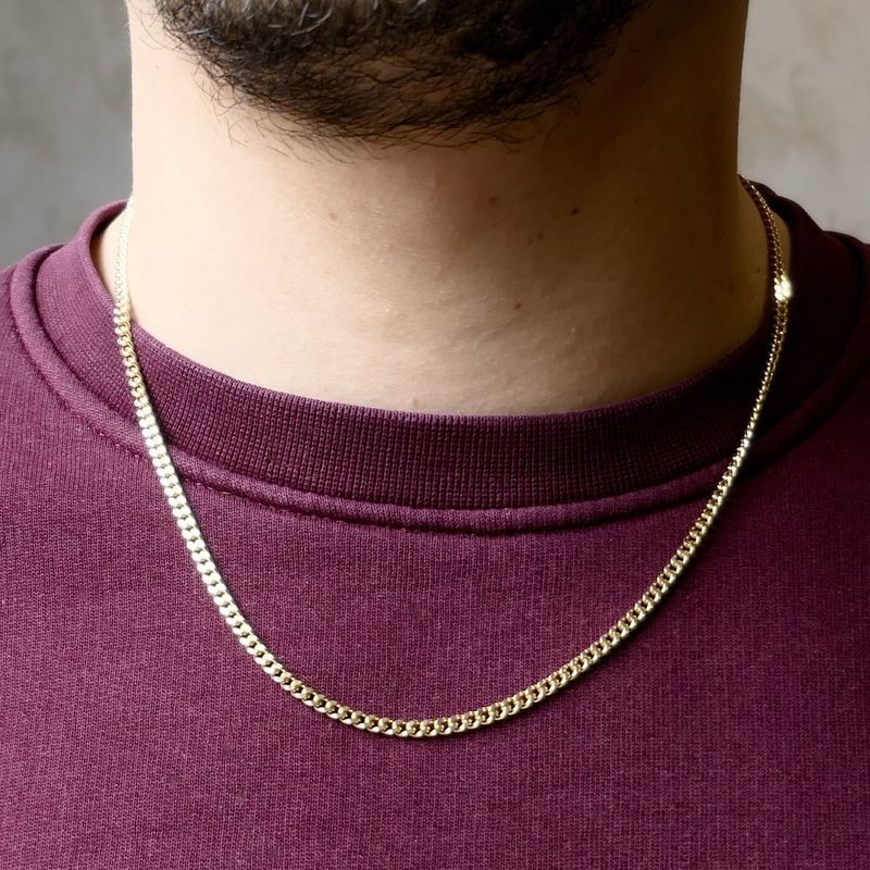 Image 6 of Gold gourmet link chain; 52 cm