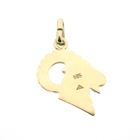 Image 4 of Gold zodiac sign pendant; Capricorn