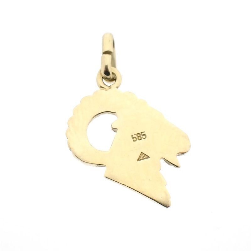 Image 4 of Gold zodiac sign pendant; Capricorn