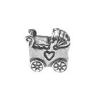 Image 3 of Pandora charm; Silver; Stroller