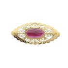 Image 1 of Vintage gold brooch with garnet