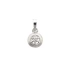 Image 1 of 18K White Gold Minimalist Pendant with Diamond