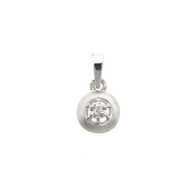 Image 1 of 18K White Gold Minimalist Pendant with Diamond