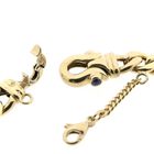 Image 9 of Gold gourmet link bracelet with sapphire | 19.5 cm