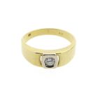 Image 4 of Gold solitaire ring with zirconia