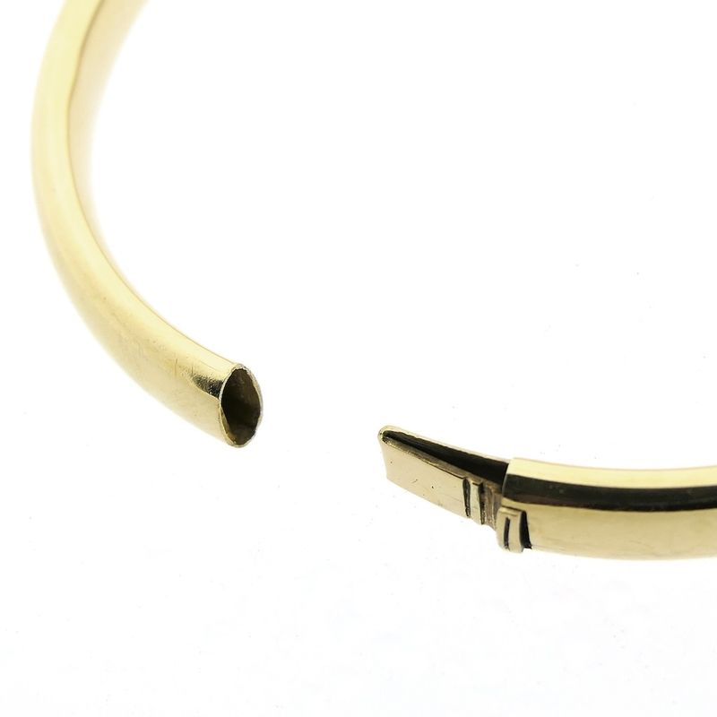 Image 6 of Gold smooth slave bracelet | Ø 67 mm