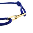 Image 4 of Forever Knots® Handmade Blue Satin Bracelet with Gold Link
