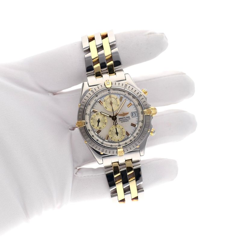 Image 5 of Breitling Chronomat Chronograph 'Mother of Pearl' B13352; Automatic Men's Watch