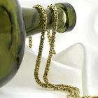 Image 2 of Gold round king link necklace