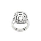 Image 6 of White gold ring with white and champagne diamonds; 0.72 ct.