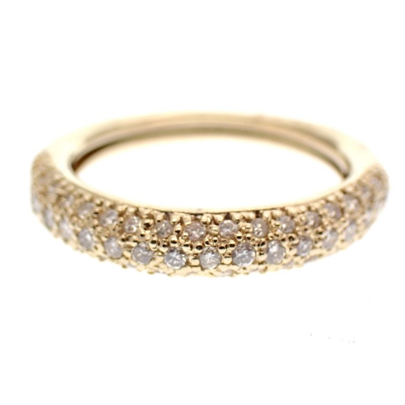 Image 5 of Gold ring with pavé diamonds 0.35 ct.