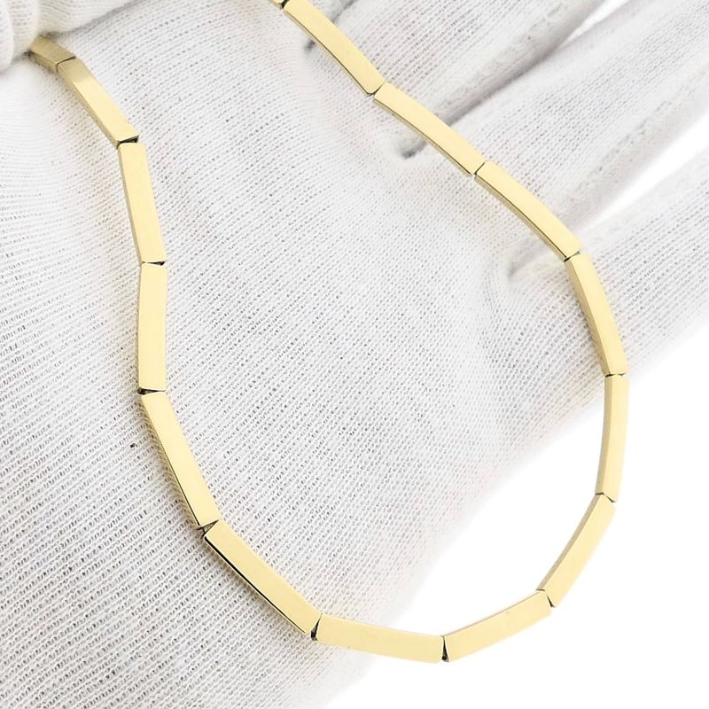 Image 10 of Golden Bar Link Necklace | 45 cm