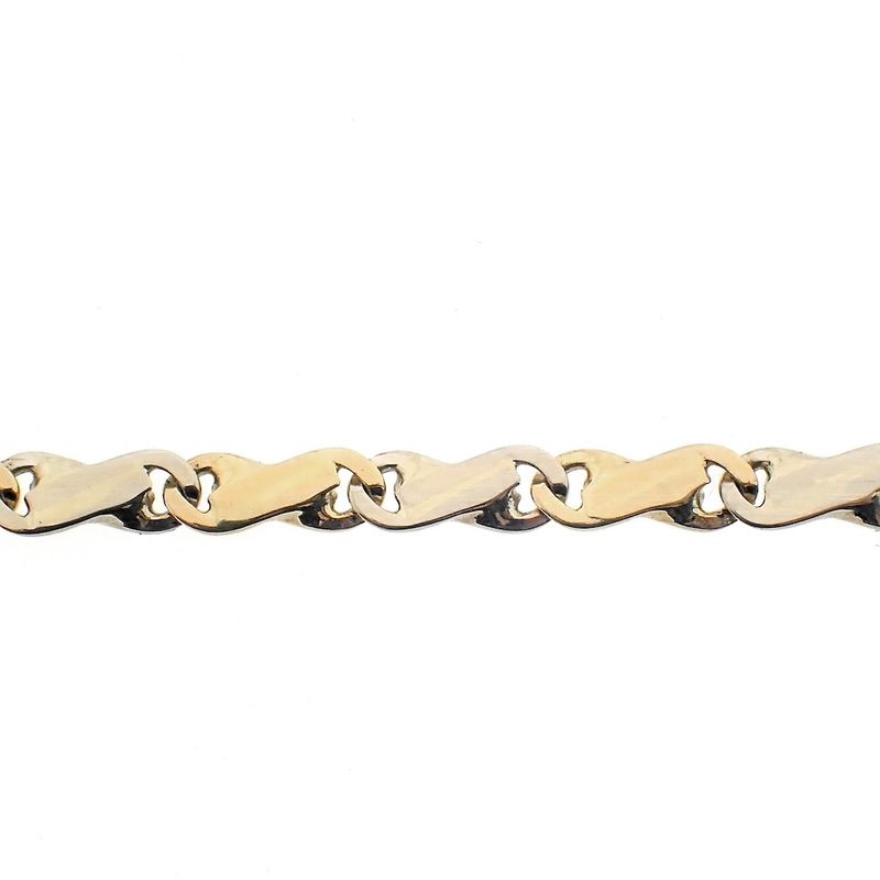 Image 3 of Two-tone gold fantasy link bracelet | 17 cm