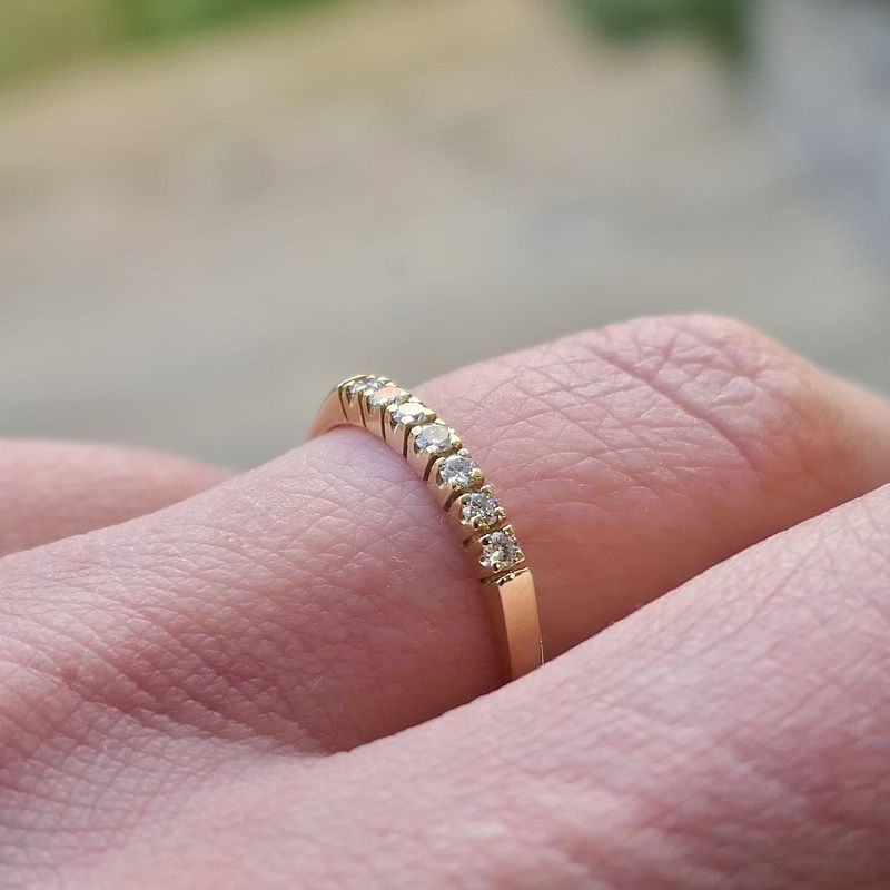 Image 8 of Gold ring with diamond | 0.14 ct.