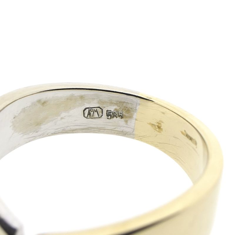 Image 4 of Two-tone gold ring with diamond