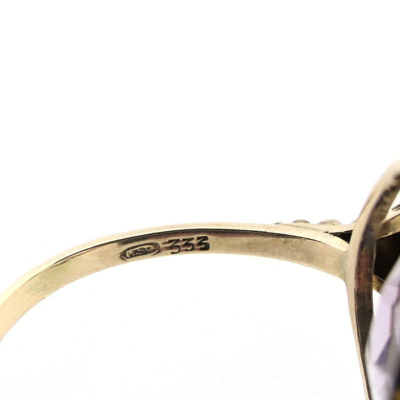 Image 6 of 8 carat ring with large amethyst