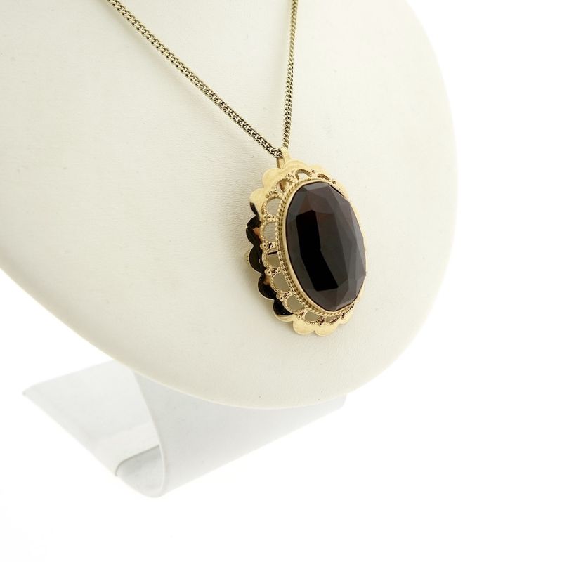 Image 11 of Antique gold brooch/pendant with garnet