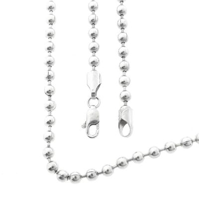 Image 1 of Silver ball link necklace