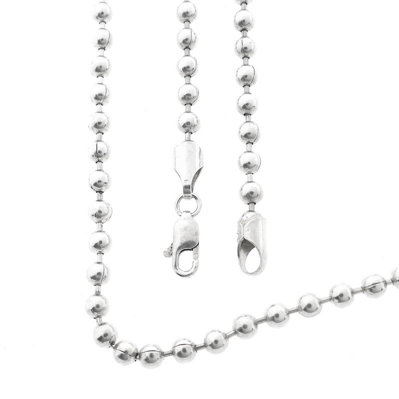 Image 1 of Silver ball link necklace