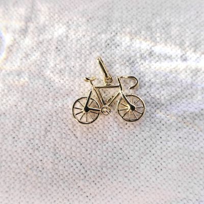 Image 2 of Gold pendant of a racing bicycle