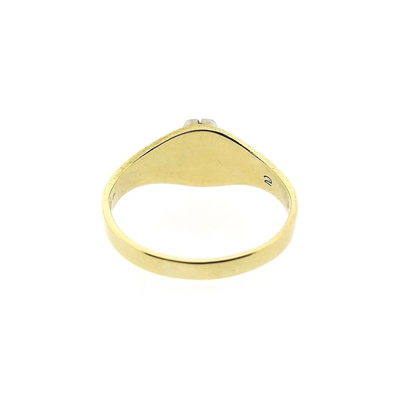 Image 7 of Two-tone gold ring with diamond; 0.03 ct.