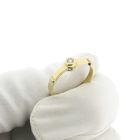 Image 10 of Gold solitaire ring with diamond 0.06 ct.