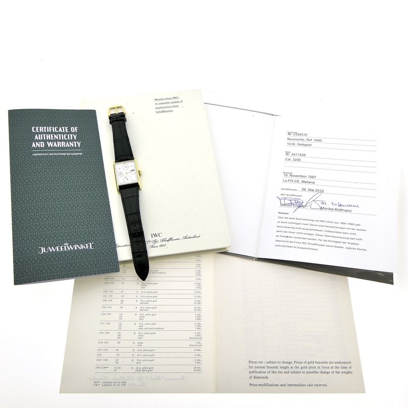 Image 20 of IWC Novecento Perpetual Calendar Moonphase IW3545; 18k. Gold men's watch