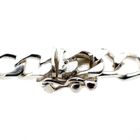 Image 7 of Silver bracelet with an engraved plate featuring 18K gold patches | 20 cm