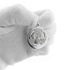 Image 6 of Silver round pendant with guardian angel