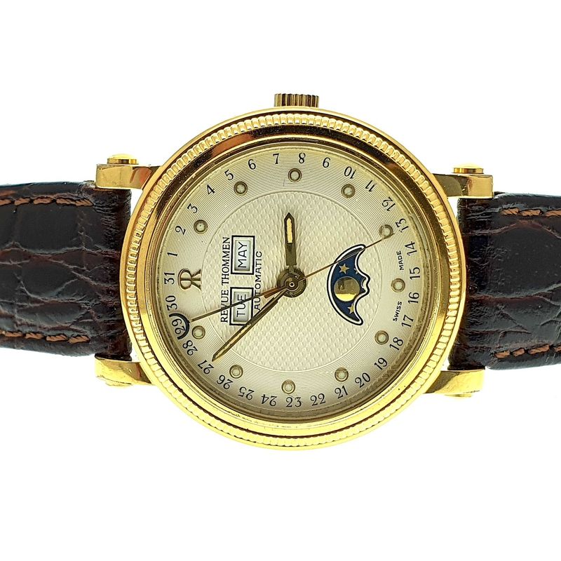 Image 11 of Revue Thommen Triple-calendar; Automatic men's watch with moon phase