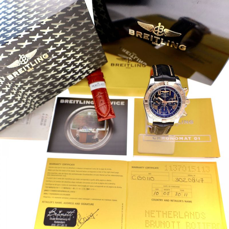 Image 2 of Breitling Chronomat B01 44mm CB011012/B968; Gold/Steel Watch
