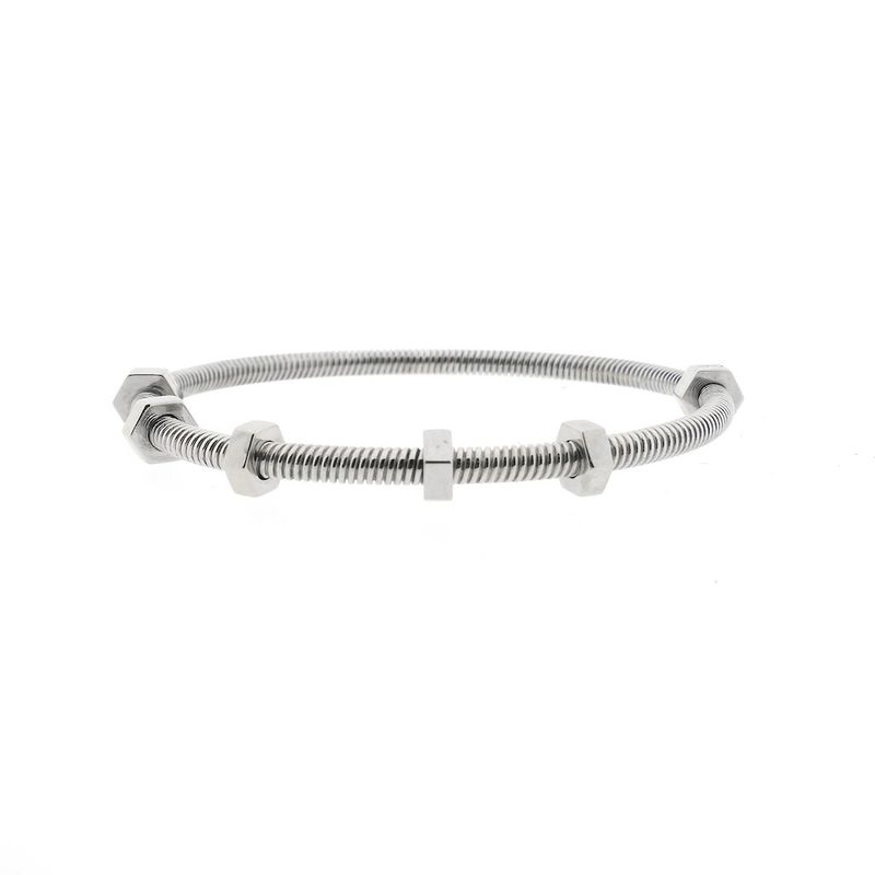 Image 1 of 18 ct. White gold Ecrou de Cartier bracelet; Cartier | Ø 67mm