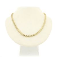 Two-tone gold anchor link necklace | 44.5 cm