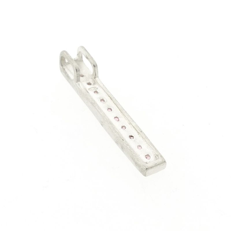 Image 4 of Silver pendant with pink zirconia
