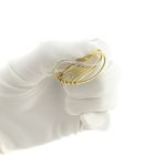 Image 12 of Two-tone gold brooch with zirconia.