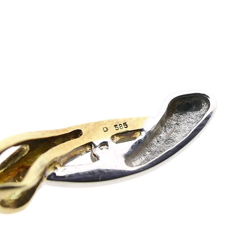 Image 8 of Bicolor Gold Pendant with Diamond; 0.03 ct.