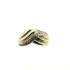 Image 3 of Golden fantasy ring with diamond 0.09 ct.