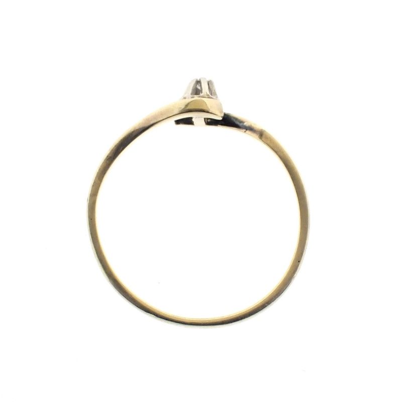 Image 5 of Gold solitaire ring with diamond 0.025 ct.