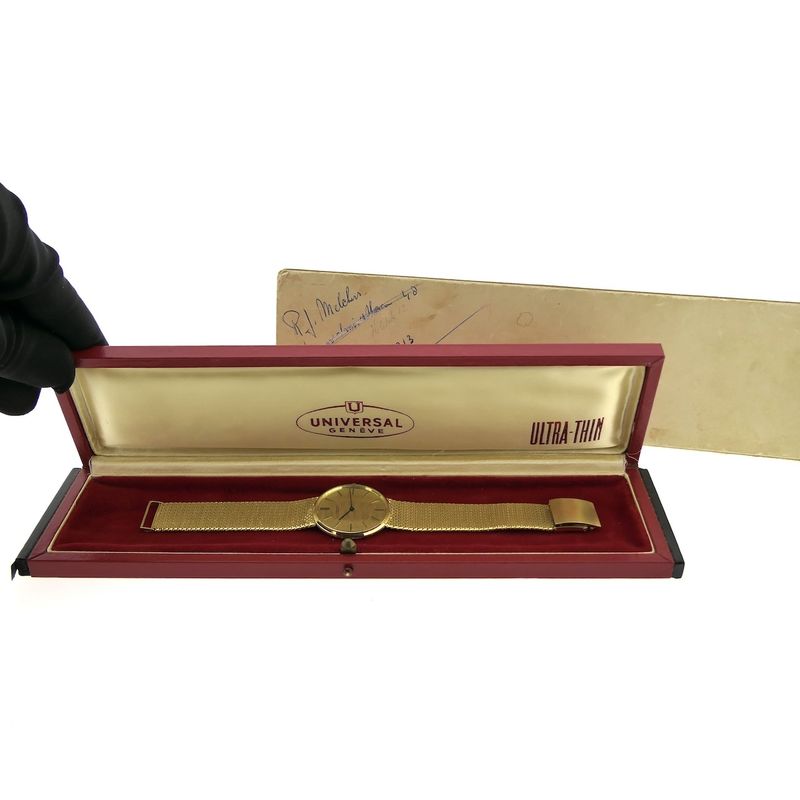 Image 6 of Universal Geneva 'Ultra Thin' 18205/11; Vintage 18k gold men's watch