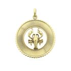 Image 1 of Gold zodiac sign pendant; Cancer