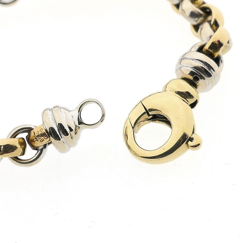 Image 4 of Two-tone gold jasseron link bracelet