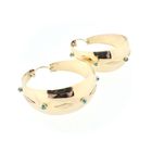 Image 6 of Golden oriental earrings with turquoise; Ø 45 mm