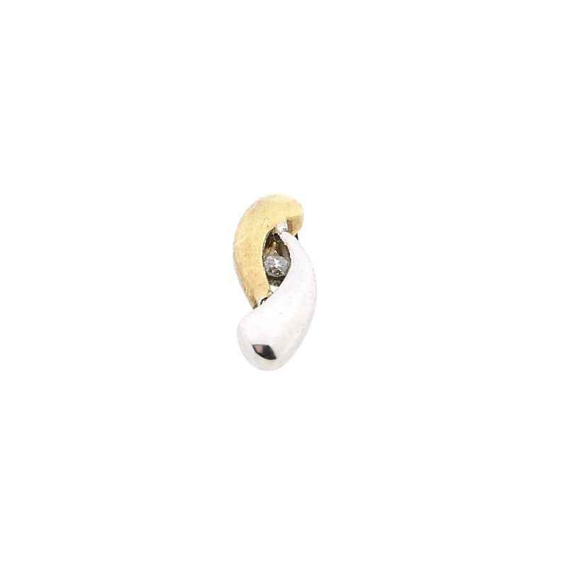 Image 6 of Bicolor Gold Pendant with Diamond; 0.03 ct.