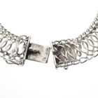 Image 11 of Silver wide braided link bracelet | 20 cm