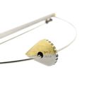 Image 5 of Platinum brooch with gold charm and diamonds; 0.80 ct.