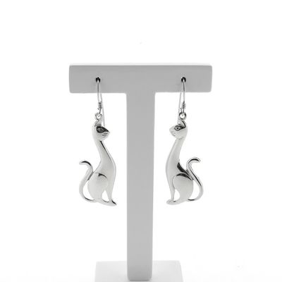 Image 1 of Silver earrings | Siamese